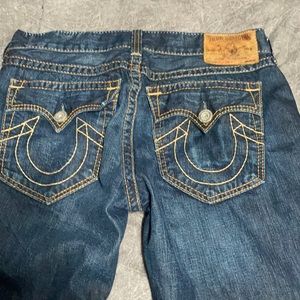 True Religion jeans, damage to bottom